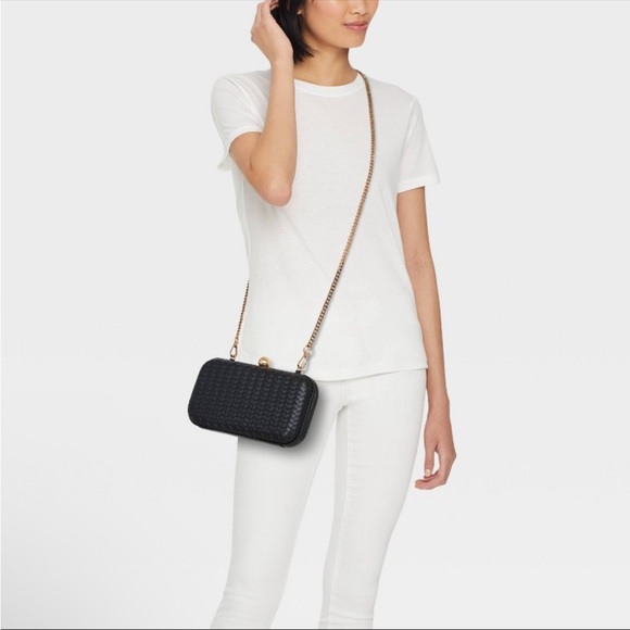 A New Day Woven Minaudière Clutch Crossbody Bag-Pink - Picture 6 of 8